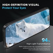 3-Pack 9H+ Tempered Glass Screen Protector for iPhone [2x HD Clear + 1x Privacy] | Military-Grade Shatterproof | No-Dust Installation Kit (15/16)