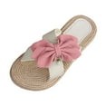 thumbnail image 6 of Dakaela Women's Summer Slippers Cross Band House Shoes Bow Beach Outdoor Indoor Walking Slides Sandal, 6 of 7