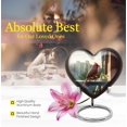 thumbnail image 5 of Serene Cremation Urn, Orange Decorative Urns, Ash Urns, Large Urns For Human Ashes Adult Male 8 Inches, Cremation Urns For Men & Women, Memorial Urns For Mom Ashes, Funeral Urns, 5 of 5