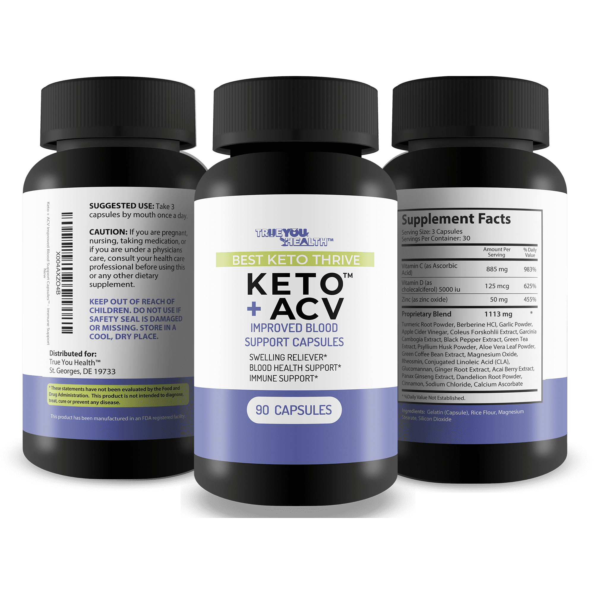 Best Keto Thrive Keto + Acv Improved Blood Support Capsules - Our Best Keto Friendly Blood Balance & Blood Flow Supplement for Blood Health, Sugar Health, Immune Support, & Healthy Swelling Response