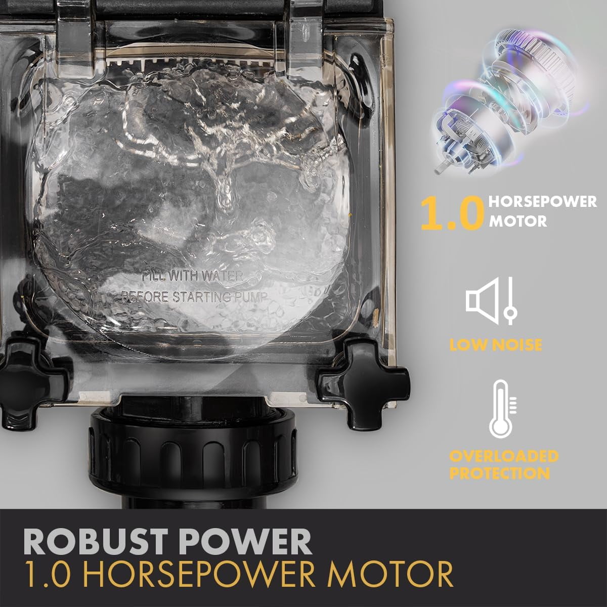 XtremepowerUS 1HP 6660 GPH High Flow In-Ground/Above Ground Pool Pump, Self Priming, With 2" NPT & Large Strainer Basket, Fitting Adapter included, 230V