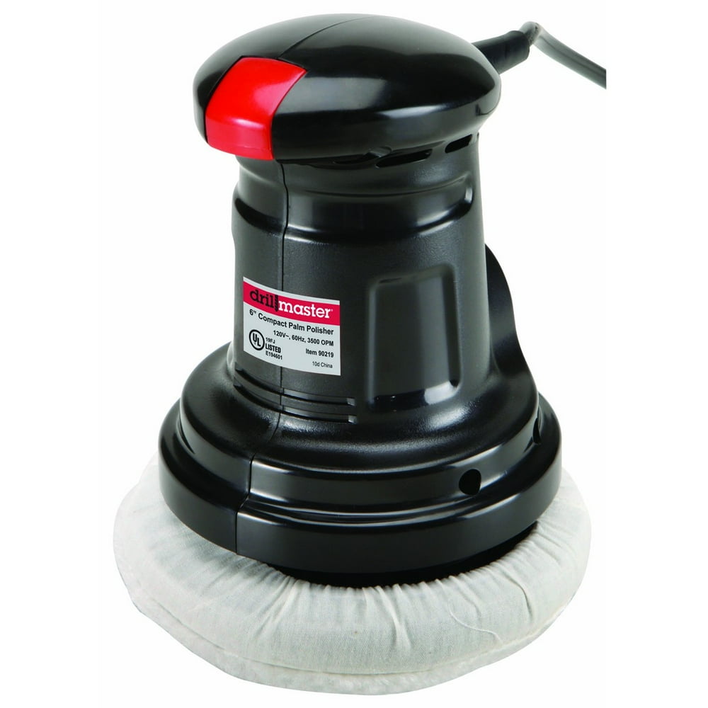 Drill Master 6 in. Compact Palm Polisher Lightweight Durable 90219