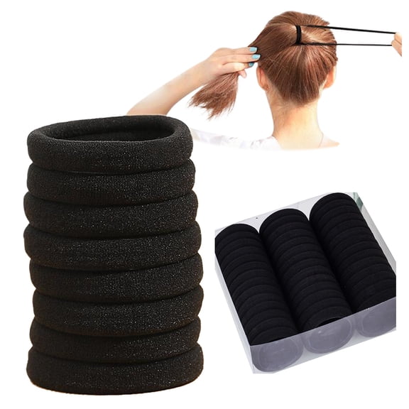 Fine Hair Elastics for Girls and Babies Gentle Curly Hair Ties Children Accessories 50 Count Soft Stretchable Bands 50PCS