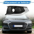 thumbnail image 3 of 1pc Car Front Right Fog Light Grill for Audi A4L 2020-2022 No.8WD807681L ABS Black Silver Tone, 3 of 7
