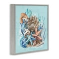 thumbnail image 4 of Stupell Industries Seashell Still Life Coastal Painting Gray Framed Art Print Wall Art, 24 x 24, 4 of 10