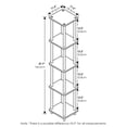 thumbnail image 6 of Furinno and Shelves 11.6 W X 11.6 D X 57.7 H 5-Shelf Decorative Shelves, Gray and Black, 6 of 6