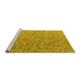 thumbnail image 2 of Ahgly Company Machine Washable Indoor Round Abstract Yellow Modern Area Rugs, 8' Round, 2 of 4
