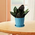 thumbnail image 6 of Weloille Scandinavian - Style Resin Flower Pot with Tray, Large - Size Imitation Ceramic Planter, Concise and Durable for Home/Office Greenery, 6 of 6