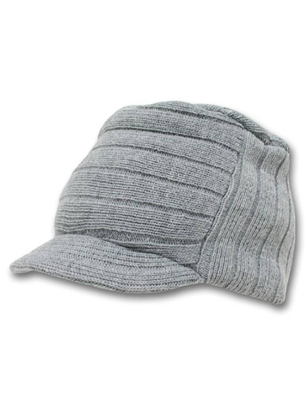 Flat Top Cap w// Visor Cap-Grey