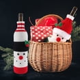 thumbnail image 3 of Fundas tejidas para botellas de vino, decoraciones navideñas, mangas para botellas de vino tinto champán, ropa, 2 uds. Rojo Verde, 3 of 7