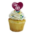 thumbnail image 5 of Mall Rat with Shopping Bags Heart Love Cupcake Picks Toppers Decoration Set of 6, 5 of 6