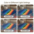 thumbnail image 7 of ODIKA Welcome Lettering With Floral Accents And Banded Stripe Border Pride Rainbow for Playroom, Bedroom, Reading Nook, Pet Friendly & Kids Safe Play, 7 of 7
