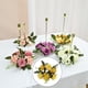thumbnail image 4 of 20 Cm Pilar Vela Anillos Guirnalda Guirnalda Centros de Mesa Floral Artificial para La Decoración de La Boda , AMARILLO, 4 of 9