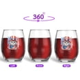 thumbnail image 2 of Patriotic Scottish Fold Celebrates 4th of July 15oz Stemless Wine Glass Mug Cat Lover Kitten Owner Gifts Wine Glasses Cup - 02009, 2 of 5