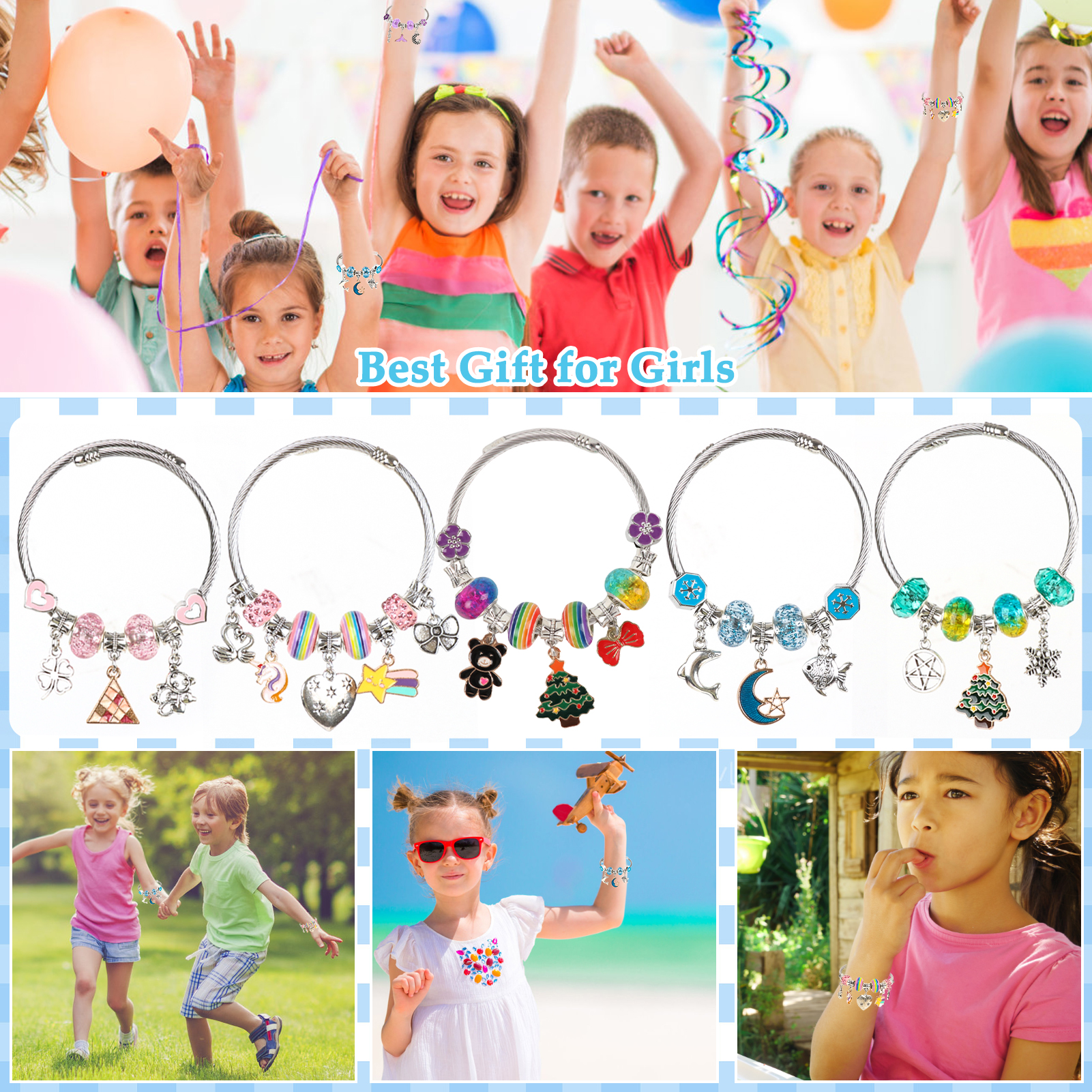 CandWuom Unicorn Charm Bracelet and Jewelry Making Kit photo 7