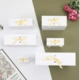 thumbnail image 6 of White Gift Box with Ribbon 1 Pack 6X6X3 Inch Small Gift Box with Lid Magnetic Closure Rectangle Collapsible Luxury Boxes for Weeding Gifts、Shredded Paper Filler & Card, 6 of 14