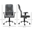 thumbnail image 2 of Ergonomic Grey Mesh Office Chair - High Back Computer Desk Chair with Headrest & Lumbar Support, 26"W x 46.5"H, Adjustable Height, 360° Swivel, Ideal for Home Office & Workspaces, 2 of 7