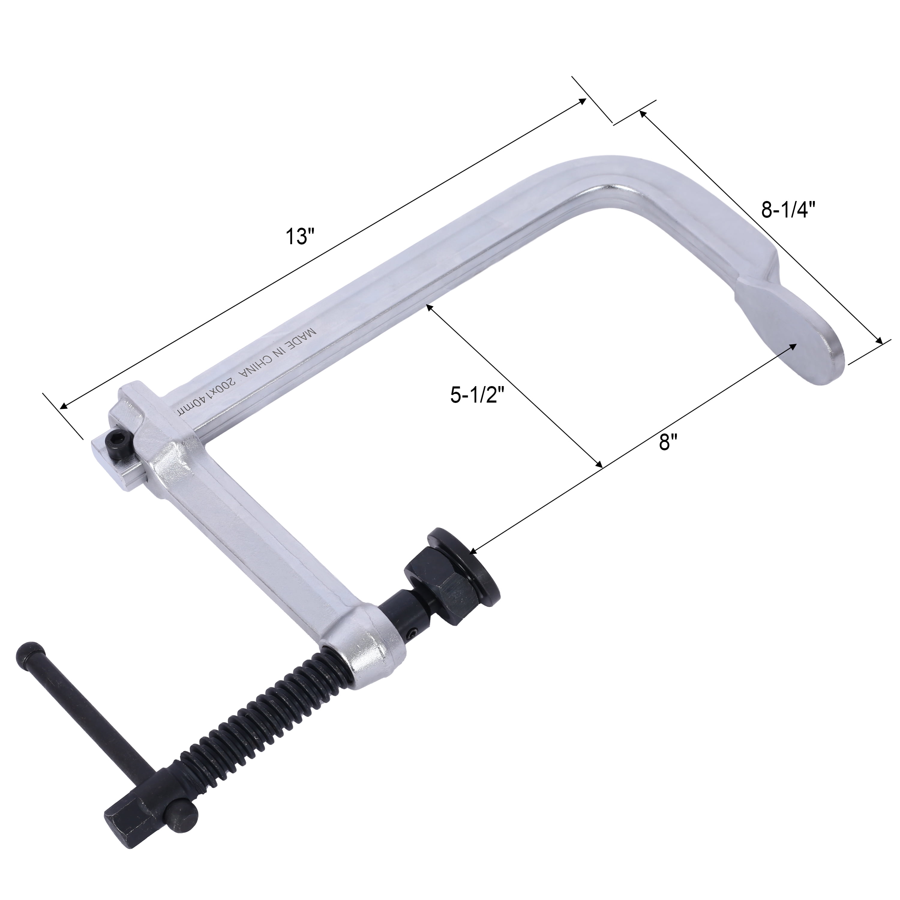 Heavy-Duty F-Clamp, Removable Swivel Pad, Deep Throat F Clamp 5-1/2", Heavy Duty Bar Clamp for Welding,5 1/2"
