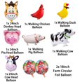 thumbnail image 3 of 72 Pcs Fournitures de Fête d'Anniversaire de Ferme pour Enfants Décorations de Fête à Thème d'Animaux de la Ferme Bannière d'Anniversaire d'Animaux Ballons de Marche d'Animaux de la Ferme Ballons à Imprimé Vache Pics à Gâteau Cochon Âne, 3 of 6