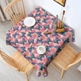 thumbnail image 2 of White Butterfly Red Blue Leaf Pattern Square Tablecloth,Waterproof Square Table Cover,Wipeable Spillproof Washable Table Cover for Home Kitchen Party Decor 52"x52"(132x132cm), 2 of 6