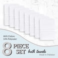 thumbnail image 2 of Toalla de baño GREEN LIFESTYLE Luxury White 24 x 50 cm, paquete de 8, 2 of 7