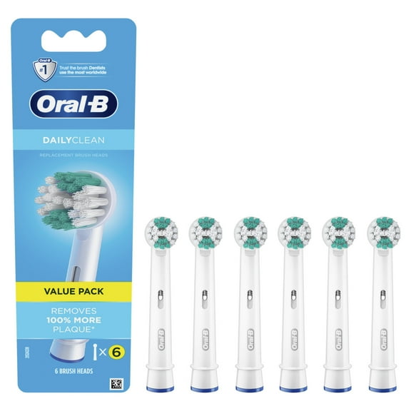 Oral-B Daily Clean Electric Toothbrush Replacement Brush Heads Refill, 6 count