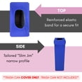 thumbnail image 3 of YOUR CHAIR COVERS - 23 Gallon Spandex Slim Jim Narrow Trash Can Cover - Royal Blue w/ Recycling Logo (Cover ONLY, Trash CAN NOT Included), 3 of 5
