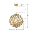 thumbnail image 2 of MSL-316-GA Crystorama Lighting Marselle - 6 Light Pendant-23 Inch Tall and 22 Inch Wide-Antique Gold Finish, 2 of 8