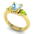 thumbnail image 2 of 2.50 Carat Round Cut Aquamarine & Peridot Gemstone Beautiful Wedding Ring for Women Solid 18K Yellow Gold Size 10.5 by Diamond-Capitals, 2 of 8