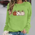 thumbnail image 2 of VKOYWKM Women's Halloween Graphic Sweatshirt Spooky Season Print Pullover Top Cute Crewneck Sweatshirt Oversized Long Sleeve Fall Sweatshirts, 2 of 7