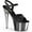 Black Faux Leather/Silver Chrome, variant on Women's Pleaser Adore 709 Platform Stiletto Sandal