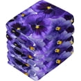 thumbnail image 2 of Coolnut Purple Viola Flowers Washcloths, 2 PCS 12 X 12 Inches Cotton Wash Cloths, Highly Absorbent and Soft Face Towels for Bathroom,Gym,Hotel and Spa, 2 of 7