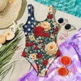 thumbnail image 4 of Girls One Piece Swimsuits Size 10-12 Swim Bikini Sets Patriotic American Flag Floral Print Summer Sleeveless Beach Vacation Happy Festival Bathing Suit Multicolor 2-3 Years, 4 of 6