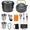 Black, variant on Camping Cookware Kits, Outdoor Camping Hiking and Picnic Kitchen Accessories Pots and Pans Stove ,Cups Camping Cooking Set