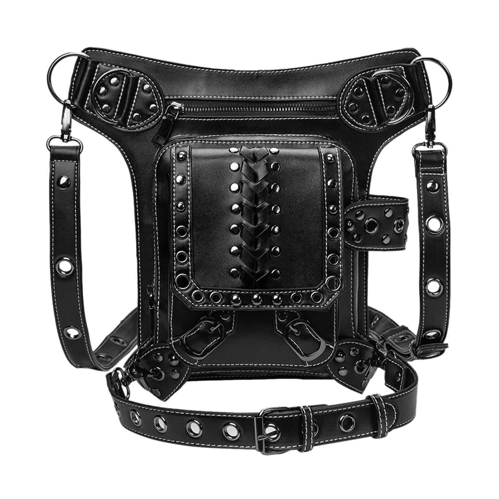 Retro Style Steampunk Waist Bag Thigh Hip Belt Bag Purse PU
