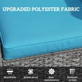 thumbnail image 4 of Outsunny Outdoor Chair Cushions with Backrest for Garden Patio, Turquoise, 4 of 10