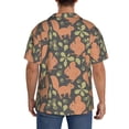 thumbnail image 3 of Fuzoiu Squirrel And Nuts Print Men's Casual Short,Men's Short Sleeve Shirt,Mens Casual Button Down Shirts,Cuban Collar Summer Shirt for Beach, Vacation, and Outdoor Activities-Medium, 3 of 5