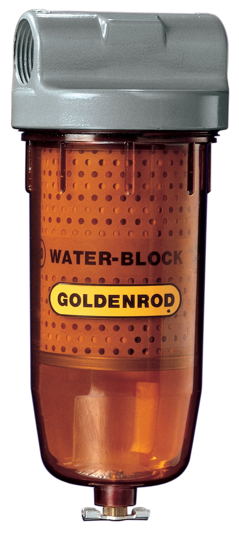 DL Goldenrod Water Block 496 Fuel Filter, 1 in Connection, NPT, 25 gpm
