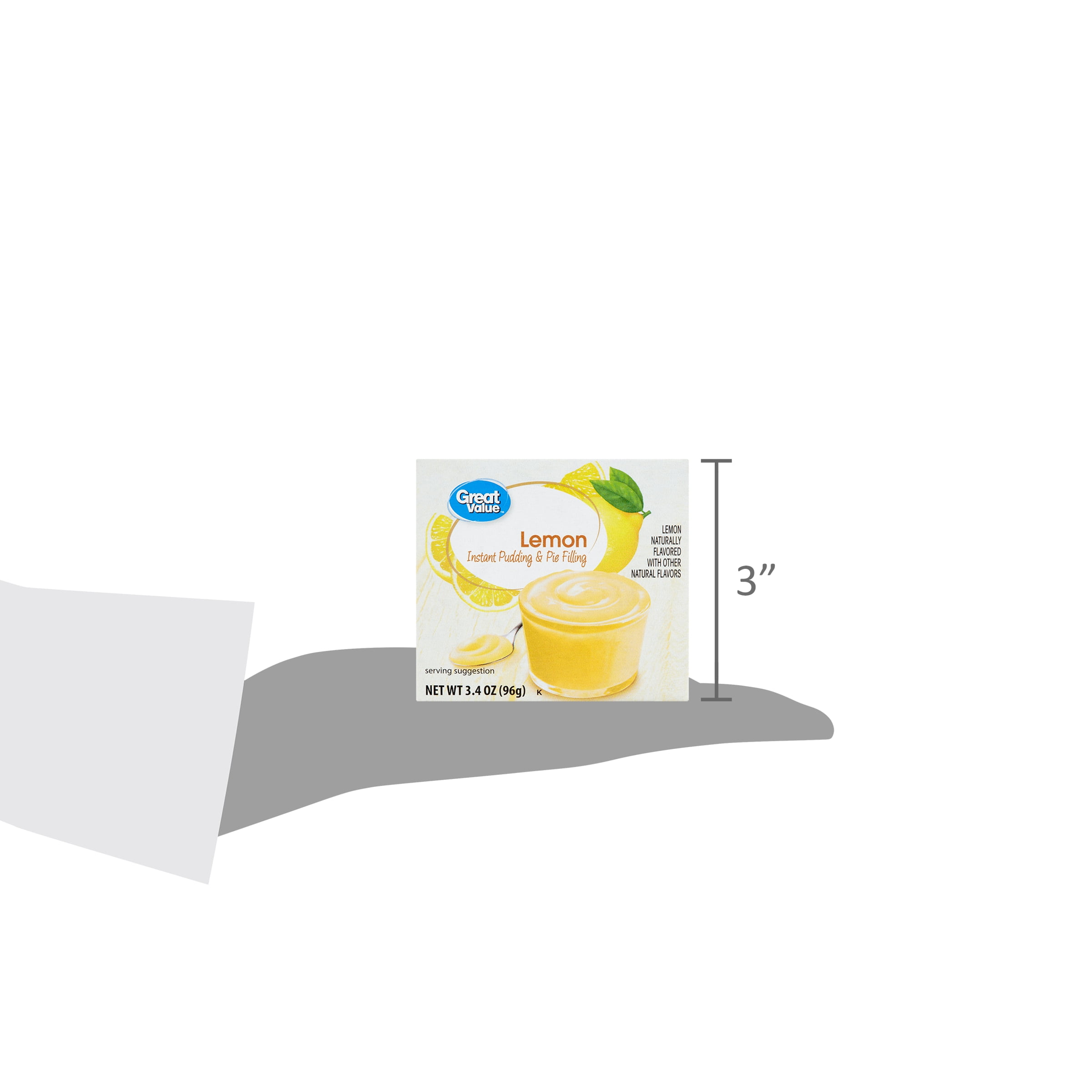 (16 pack) Great Value Instant Pudding and Pie Filling, Lemon, 3.4 oz