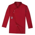 thumbnail image 4 of MERIGLARE Manteau de Chef Veste de Chef Traiteur Vêtements de Chef Serveur Serveuse Uniforme de Cuisine L Rouge, 4 of 9