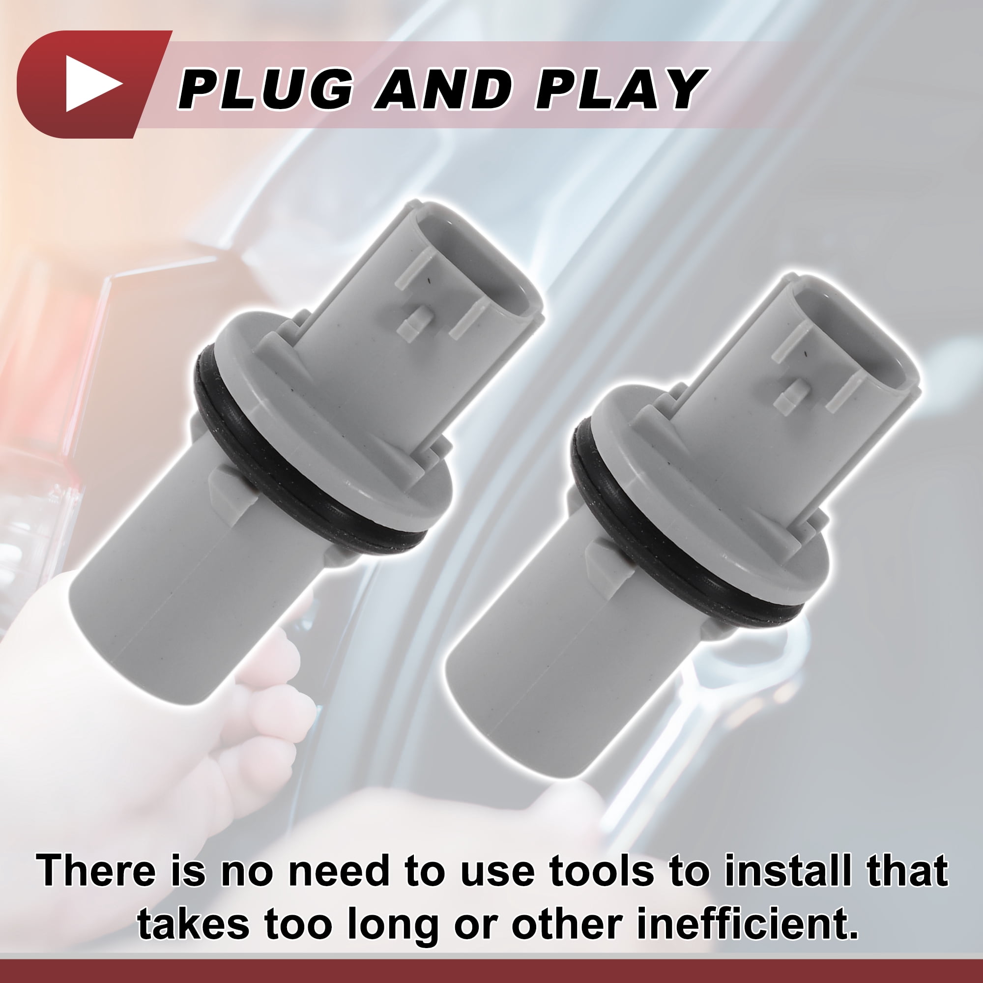 Unique Bargains 2 Pcs Side Marker Socket for Honda Accord 2008-2012 Bulb Connector