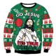 thumbnail image 2 of Suéteres navideños feos, jerséis verdes, sudadera con estampado 3D divertido para fiestas navideñas, sudadera de Jesús para fiestas, cumpleaños y Navidad, 2 of 5