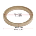 thumbnail image 3 of Par 6.5 Pulgadas Coche Beige Altavoz Anillo Espaciador Receso Bisel 146mm ID, 3 of 6