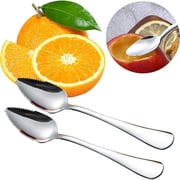 Grapefruit Spoons Serrated Edge Stainless Steel Grapefruit Utensils Tool Dessert Spoons for Citrus Lemon Kiwi Salads Melon Lime Pitaya Apple Fruit Puree