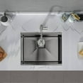 thumbnail image 3 of Strictly Sinks Undermount Workstation Kitchen Sink – Black 23 Inch 16 Gauge Single Bowl Kitchen Sink, 3 of 8