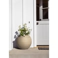 thumbnail image 6 of Veradek Strata Series Sphere Plastic-Stone Round Planter - Sand, 2 Pack, 6 of 9