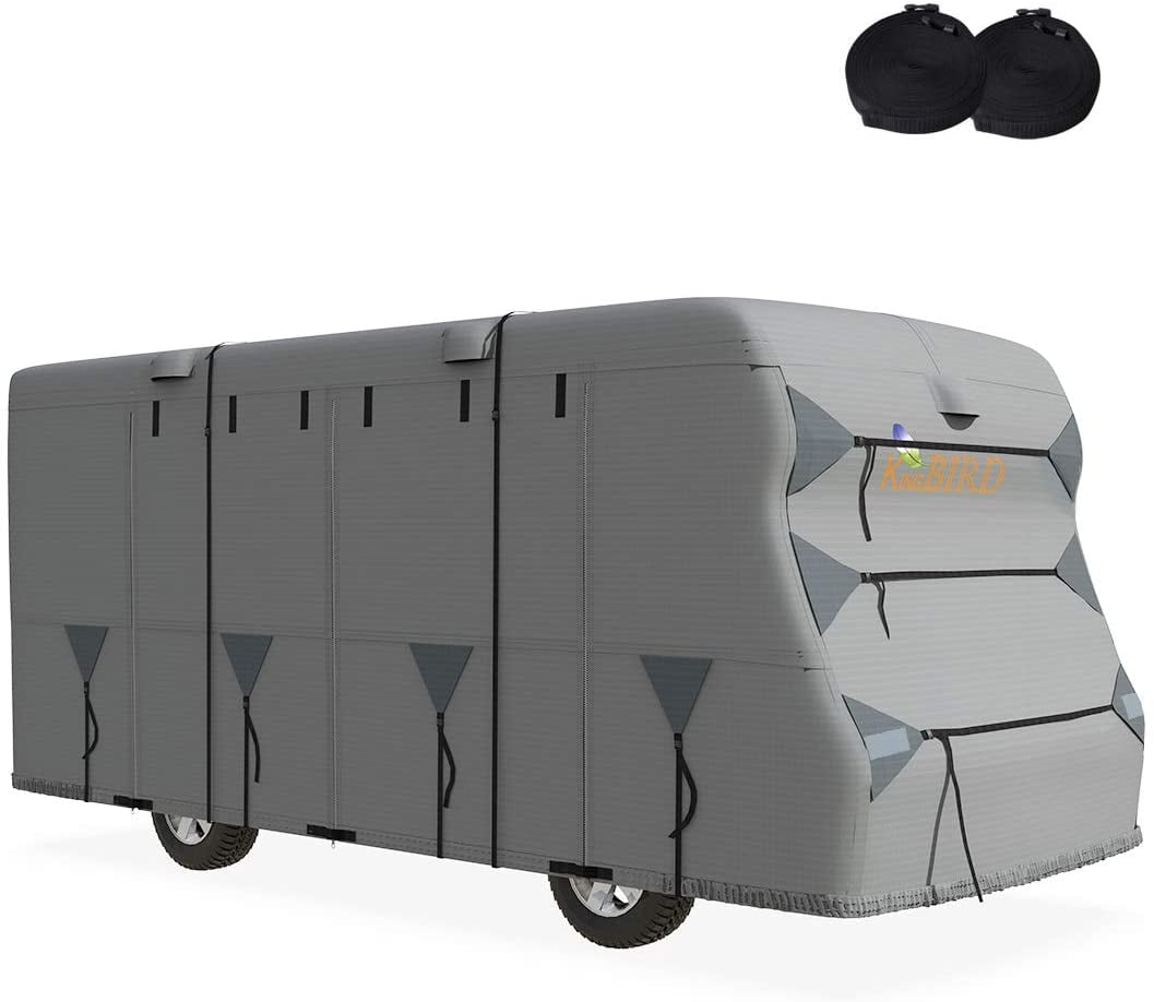 KING BIRD ExtraThick Unique GridWoven 210D Oxford Waterproof Class C RV Cover, Fits 2023Ft