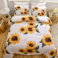 thumbnail image 4 of NTBED 3-Pieces White Sunflowers Botanical Comforter Bedding Sets, Twin, 4 of 7