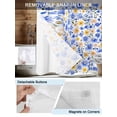 thumbnail image 3 of No Hook Cloth Fabric Shower Curtain with Snap in Liner, Daisy Flowers Waterproof Shower Curtains Set with See Through Top Window, Country Pastoral Blue Petals Floral Bath Curtains Shower 72"x72", 3 of 6