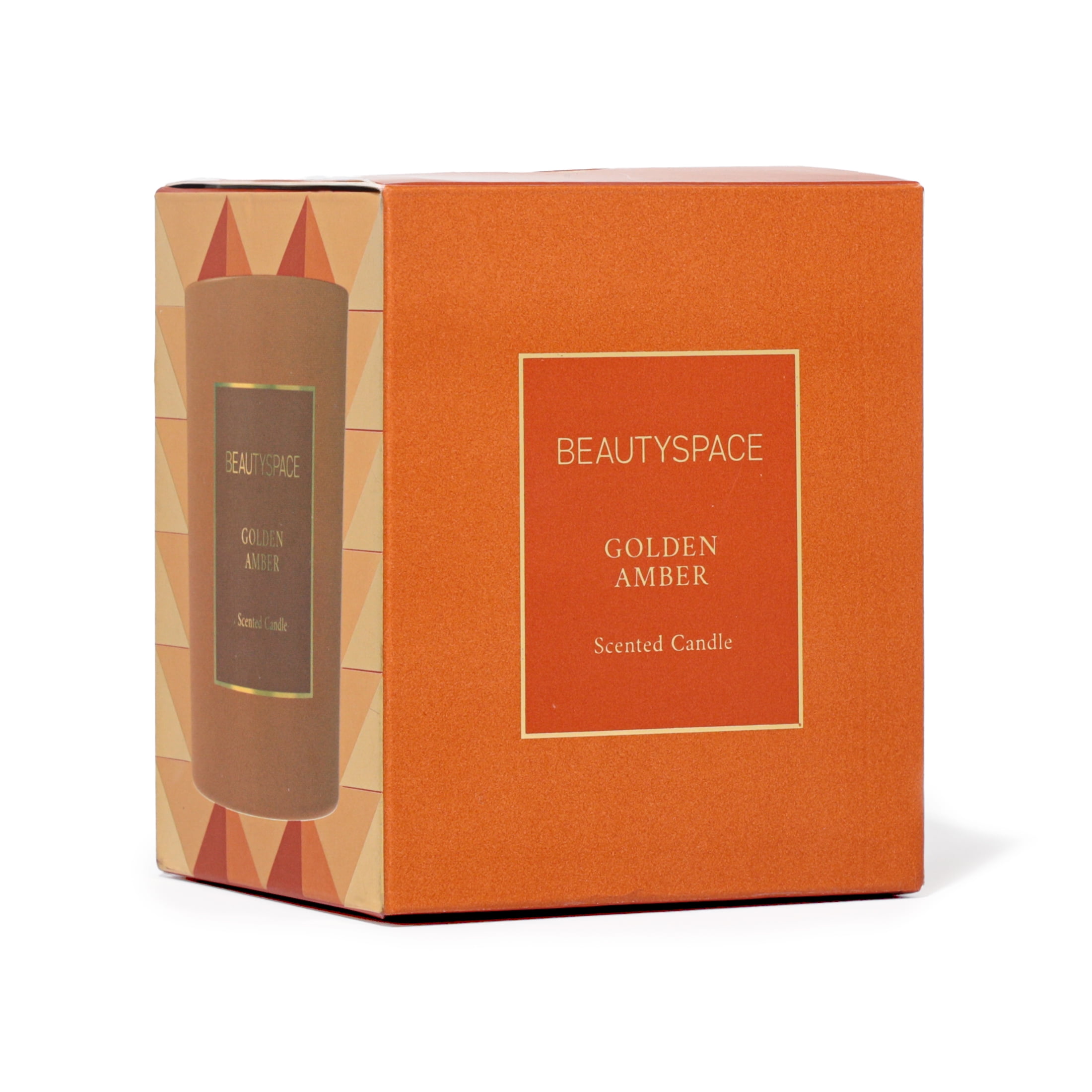 BEAUTYSPACE Golden Amber Holiday Candle Gift, 200g
